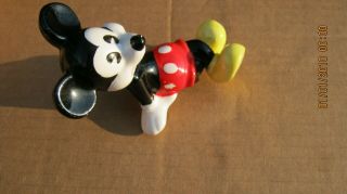 Walt Disney Productions Mickey Mouse Ceramic Porcelain Figure Japan Vintage 4