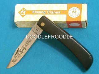Vintage Klaas Kissing Crane Germany Kc44 Black Angus Folding Hunter Knife Knives