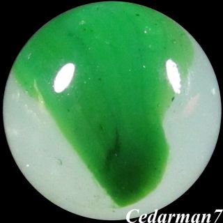 Cedarman7; Wow Vintage 23/32 " Wet (-) Akro Moss Agate Marble,  Aventurine
