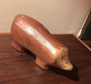 Vintage Hand Carved By Antonio Vitali Wooden Toy Bear From Creative Playthings