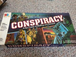 Vintage 1982 Conspiracy Board Game - Complete Milton Bradley