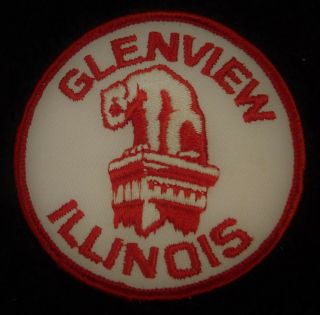 Vintage Iron On Patch - Seal Of Glenview Illinois