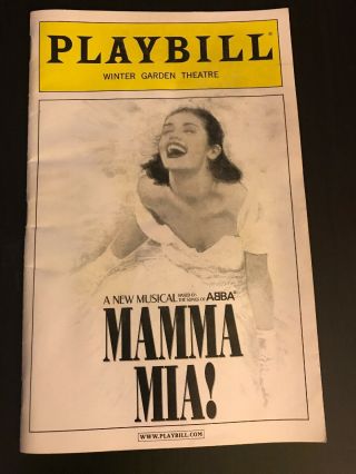 Playbill Mamma Mia Winter Garden Theatre February 2008 Abba Broadway Vintage