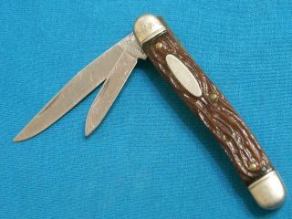 Vintage Imperial Usa Razor Blade Etch Serpentine Jack Knife Knives Pocket Old Ec