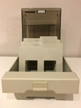 Vintage Memorex 5 1/4 inch Floppy Disc Plastic Divider Storage Box 2