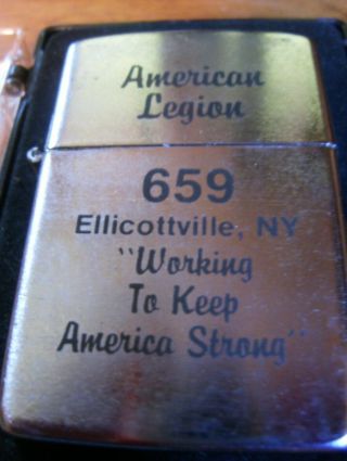 Vtg Cigarette Lighter American Legion Post 659 Ellicottville,  Ny