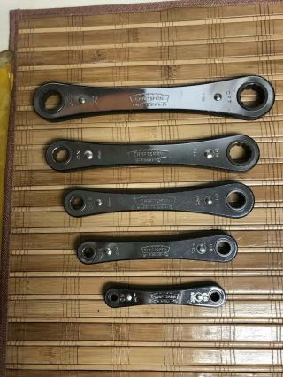 Vintage Sears Craftsman Boxed End Ratchet Wrench Set 5 Piece Usa