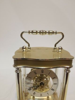 Vintage Mantel Desk Clock Bulova Clock Model b - 1341 Gold Tone,  West Germany 3