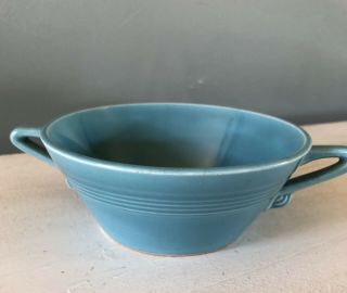 Vintage Homer Laughlin Harlequin Turquoise 5 " Cream Soup Bowl