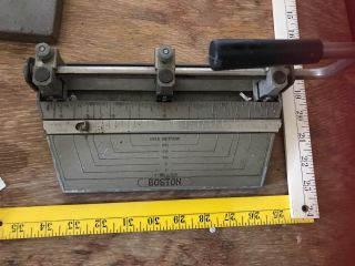 3 Hole Punch Boston Vintage Mid Century Modern Heavy Duty Made In USA Metal 3
