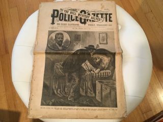 Vintage July 5,  1879 The National Police Gazette York Hull Mystery Solved