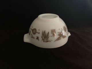 Vintage Pyrex “early American” Cinderella Bowl 29 1 1/2 Pt Brown And White