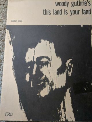 Vintage Sheet Music Woody Guthrie 