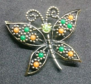 Vintage Sara Coventry Butterfly Brooch Pin