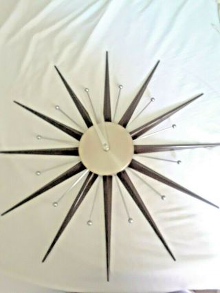 Mid Century Modern Sunburst Starburst Wall Clock - Not Vintage