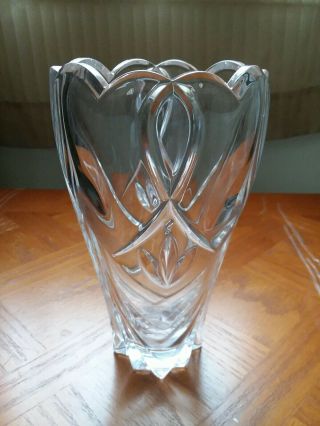 Lovely Vintage 7 " Waterford Kinsale Cut Crystal Footed Vase