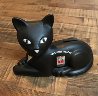 Vintage 1981 Union Carbide Corp.  Eveready Battery “save With The Cat” Bank Ec