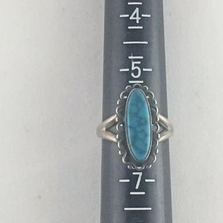 Vintage Native American Silver and Turquoise Ring from Estate 4
