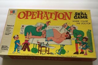 Vintage 1965 Milton Bradley Operation Skill Game Smoking Doctor Less Pencil