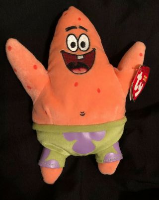 Ty Beanie Baby Patrick Star Spongebob Squarepants - 7 Inch Mwmt