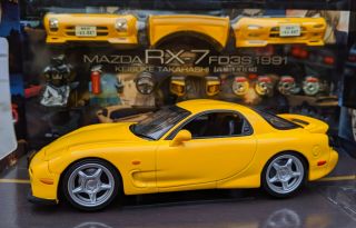 Hotworks 1/24 Initial D FD3S MAZDA EFINI RX7 RX - 7 diecast model boxed 3
