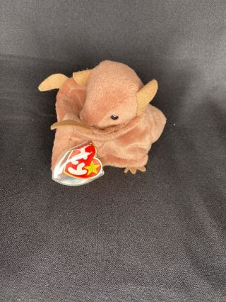 Authentic Ty Beanie Baby Batty The Bat Brown Version 1996 Vintage W/tag