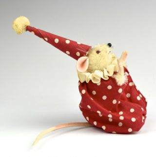 6” RARE Vintage Steiff Pieps Mouse Clown 4308.  05 - SB - 2 2