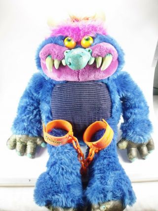 Vintage 1986 My Pet Monster Complete With Chains In And Vhs