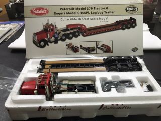 Twh Dhs 1/50 Scale 379 Perterbilt And 3 Acle Rogers Lowboy