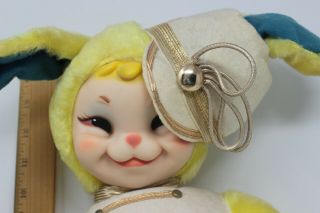 Vintage 15 Inch Rushton Rubber Face Plush Marching Band Bunny Rabbit Doll 2