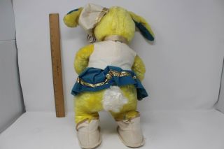 Vintage 15 Inch Rushton Rubber Face Plush Marching Band Bunny Rabbit Doll 3
