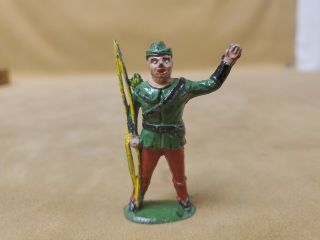 Vintage Metal Robin Hood Figure Toy Soldier Made In England