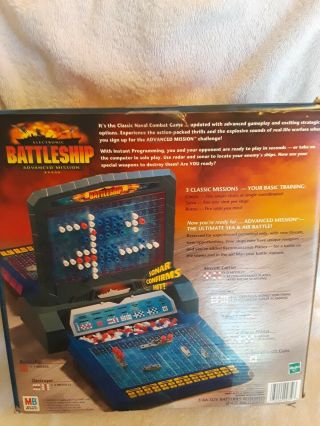 2000 Milton Bradley Electronic Battleship Advanced Mission Talking Game Complete