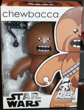 Mighty Muggs Chewbacca Star Wars Vinyl 6 " Figure By Hasbro 2007 -