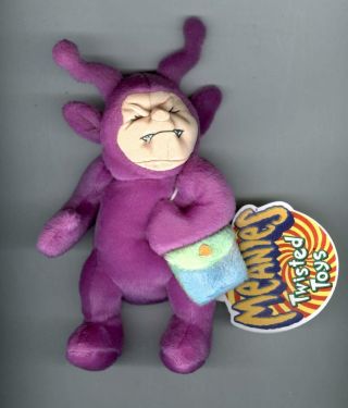 Meanies Twisted Toys - Teletubby Parody - " Teletushy " Limited Edition 1999 Purple 26