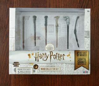 Harry Potter Wand Collector Set - 6 Die - Cast Wands Lights & Sounds Collector Box