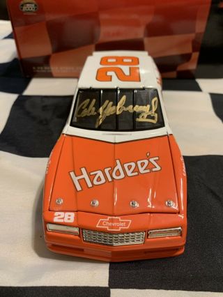 1984 Cale Yarborough Gold Autographed 28 Hardees 1/24