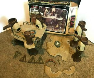 Vintage 1983 Kenner Star Wars Ewok Village Endor With Extra Items And Box