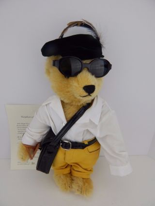 Steiff Teddy Bear Ralph Lauren Racy Girl Leather Outfit W/ Box Never Displayed
