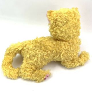 RARE Yellow Vintage Rushton Stuffed Plush Animal Kitten Cat Rubber Baby Face 3