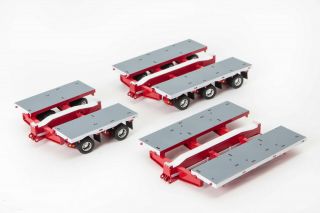 1:50 7x8 Steerable Trailer 2x8 3x8 Accessory Kit Red & White Drake ZT09071A 2