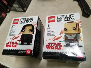 X2 Lego Star Wars Brickheadz 41603,  41602 Kylo Ren 26 And Rey 25 Series 2