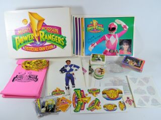 Vintage 1994 Mighty Morphin Power Rangers Official Fan Club Box & More