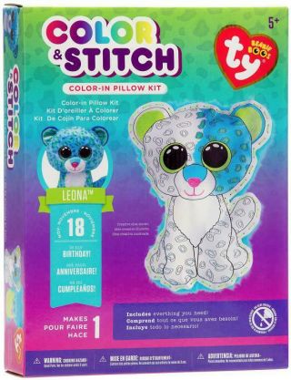 Ty Beanie Boo Leona Color & Stitch Color - In Pillow Kit / Craft Pillow