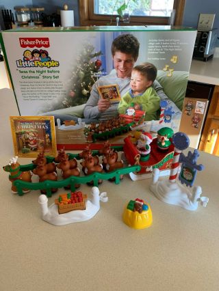 Boxed Fisher Price Little People Twas The Night Before Christmas Story Rare