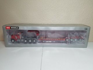 Peterbilt 379 with Rogers 4 - Axle Lowboy Red Sword / WSI 1:50 Scale Model 2