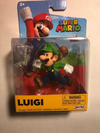 Jakks Pacific Mario Luigi Running 2.  5 " Collectible Action Figure