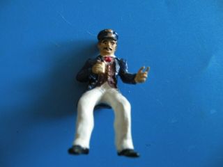 Sea Captain Navy Sailor Bar Patron Gentleman Man Sitting Toy Figure Metal D9