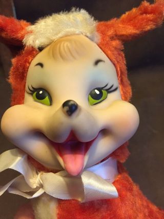 Vintage Rushton Rubber Faced Doll Fox Star Creation Plush With Tag