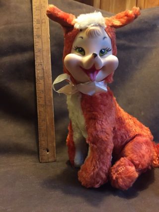 Vintage Rushton Rubber Faced Doll Fox Star Creation Plush With Tag 3